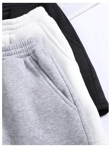 Image of SOLY HUX Girls 3 Packs Sweat Shorts Elastic Waist Casual Summer SweatShorts Teen Apparel