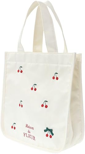 Amazon | [メゾン ド フルール] ﾄｰﾄﾊﾞｯｸﾞ チェリー刺繍パイピング