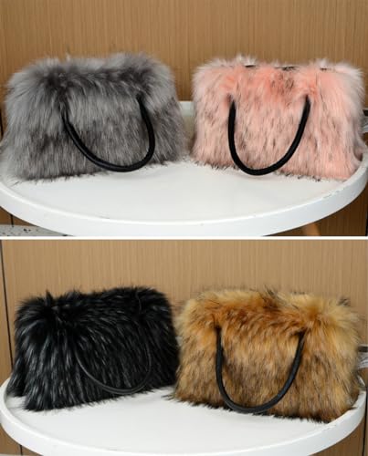 Sac fourre-tout pour femmes grand sac à main cabas peluche hiver