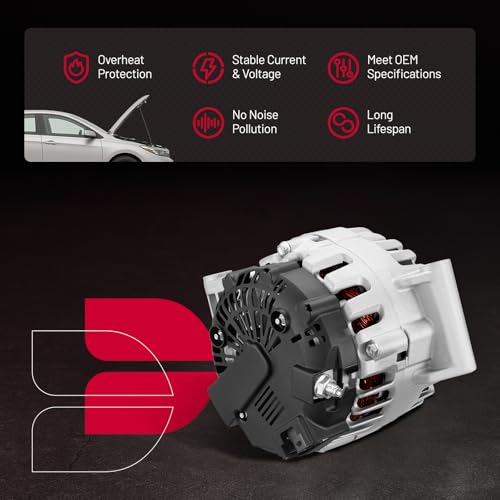 BDFHYK Alternator Compatible with Buick Regal 2015-2017 2.4L L4,Compatible with Chevrolet Equinox 2010-2017 2.4L L4,Compatible with GMC Terrain 2010-2017 2.4L L4 Replace 11459N,TG12C067,TG12C174 by BDFHYK - Used condition - Image 5