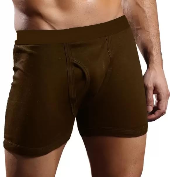 Image of INNERO Men's Long Trunk, Multicolor Outer Elastic Underwear for Men