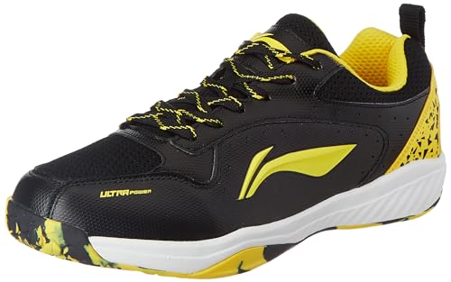 Li-Ning Ultra Power Non-Marking Badminton Shoe|Indoor Sports|Stability Heel, Prototypical Sole, Lightweight Shoe (Black/Yellow,UK 6) (B0CG35RGJ9) Amazon Price History, Amazon Price Tracker