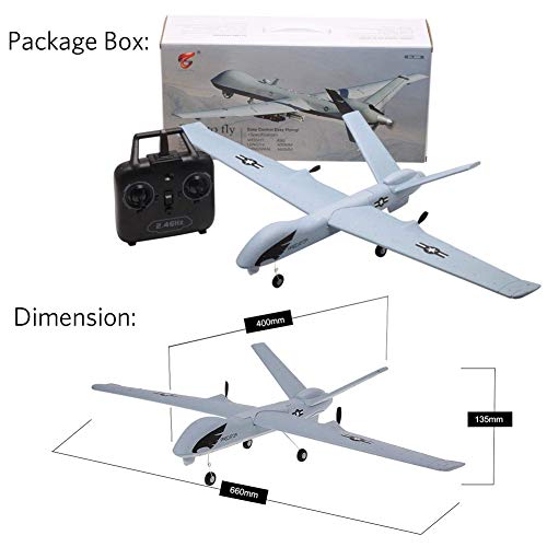 RC Airplanes FPV Wing 660mm Wingspan Glider 2 Channels 2.4Ghz RTF DIY Remote Control Airplane Toy EPP Built-in Gyro by Crazepony - Thumbnail 7