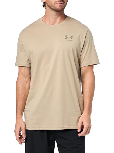 Under Armour Herren Left Chest Logo T-Shirt Braun S – Ansicht 3