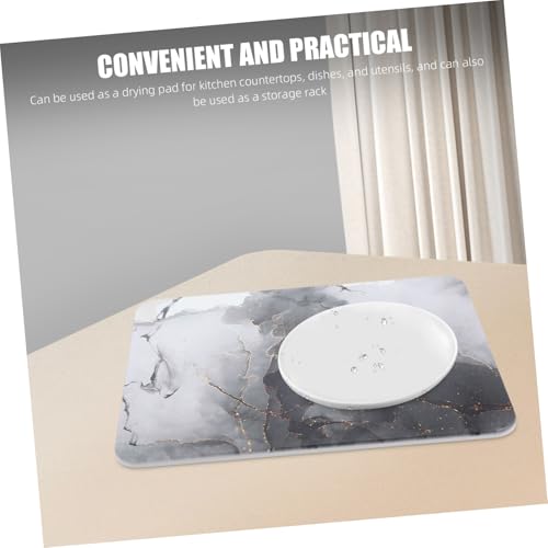 Tapis de séchage diatomite absorbant et multifonction pour évier cuisine