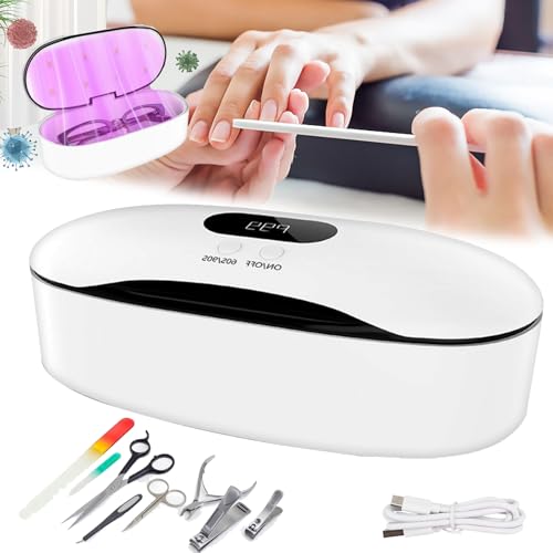 Esterilizador De Uñas Profesional, Esterilizador Uñas Alta Temperatura Uv Ozono Gabinete Desinfección Gabinete De Desinfección UV LED Herramienta Manicura Máquina Desinfección Para Salón De Belleza