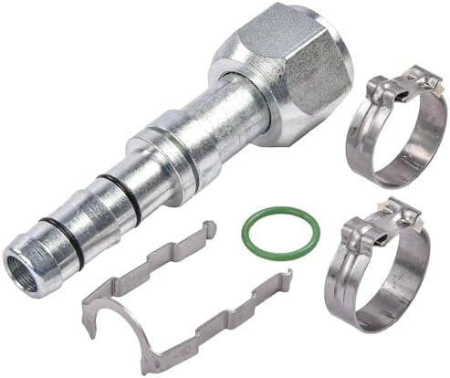 EZ Clip A/C Hose End Fitting Kit [-10 Hose Fitting, Straight] | -10 AN, (2) EZ Clips, (1) EZ Clip Cage
