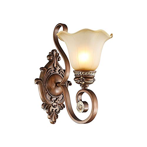 Applique murale antique en verre luminaire intérieur métal vintage pour salon
