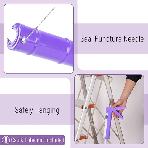 Image of Bates- Caulking Gun, 10:1 Thrust Ratio, Lavender, No Drip Sealant Gun | Silicone Application Tool for Home Repair Bathroom Kitchen Sealing Work