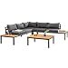 Produktbild Invicta Interior Große Garten Sitzgruppe Miami Lounge schwarz anthrazit Gartenmöbel inkl. Kissen