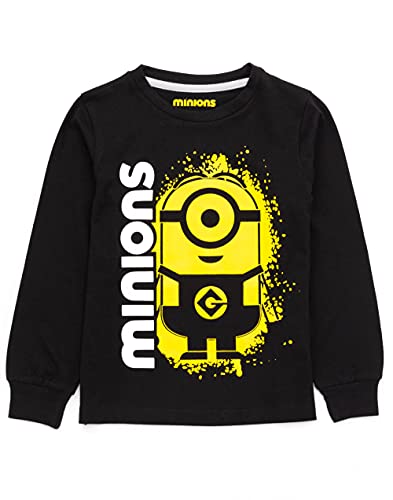 Minions Pyjamas Boys Kids Movie Long Sleeve Top & Grey Bottoms Pjs 4-5 Years Black #TOP1