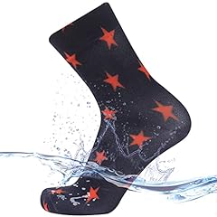 Ultra-thin - Black-red Star-crew Socks