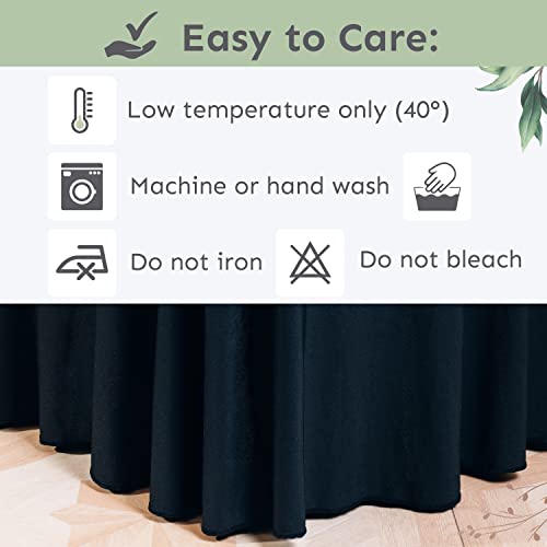 Table Skirt For Rectangular Tables 6Ft - Spandex Table Covers For Standard 6 Foot Table - One Piece Fitted Elastic Tablecloth - Wrinkle Resistant Ruffles Design For Weddings, Party, Events (Black) #TOP7
