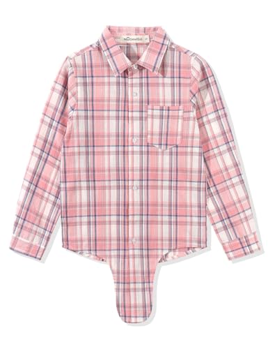Noomelfish Girls Long Sleeve Button Down Shirt Tie Front Blouse Tops (5-14 Years)2