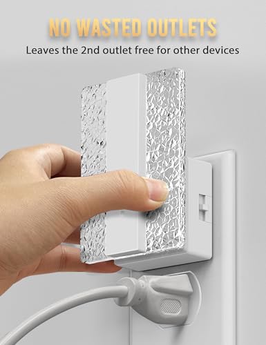 Image of DORESshop LED Night Lights Plug Into Wall, [2 Pack] Mordern Night Light with Dusk-to-Dawn Sensor, Dimmable Nightlights, Adjustable Brightness Night-Lights for Bathroom, Hallway, Bedroom,Stairway