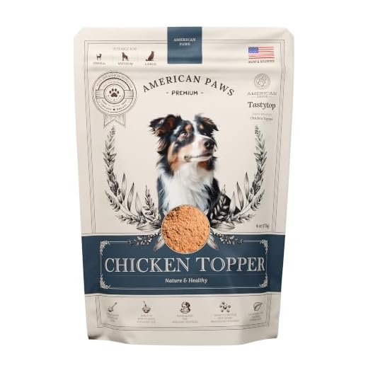 American Paws All-Natural High Protein Chicken Topper for Dogs - Pure Chicken Breast, Flavor Enhancer, 4oz, Sourced and Made in USA