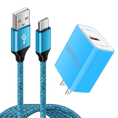 Samsung Phone Android Charger Fast Charging for Samsung Galaxy A13 5G/A03s/A04s/S23/S22 Ultra/S21 FE/S20/S10/S9/A11/A12/A32/A35/A55 5G,USB Type C Charger Power Block Wall Adapter with USB C Cable 6FT