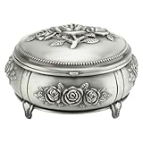 [Construction en alliage de zinc de qualité supérieure] Fabriquée en alliage de zinc, cette boîte à bijoux vintage offre une durabilité supérieure avec des propriétés antirouille, garantissant qu'elle ne se décolore jamais.