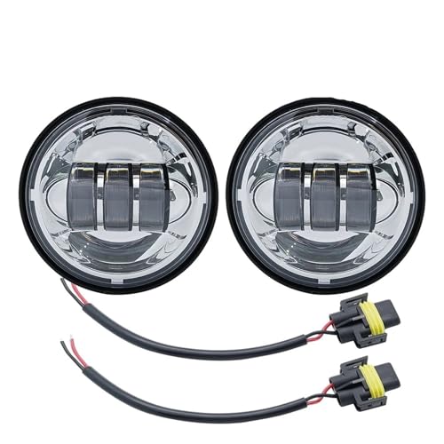 Croisement auxiliaire moto LED 4.5 pouces chrome au design robuste et étanche