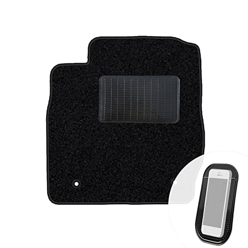 moto-MOLTICO Fahrer Fußmatte Auto Velours Fahrerseite Autoteppiche Schwarz Fahrermatte 1-teilig...