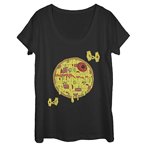 T-shirt Star Wars Death Za femme en coton noir coupe ajustée