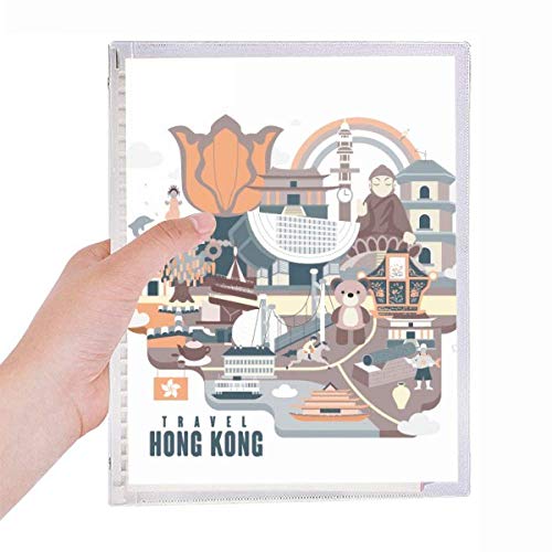 Carnet de notes en spirale rechargeable Hong Kong Sightseeing Chine