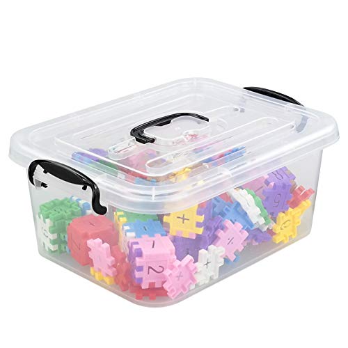 Bringer-2-Pack-Plastic-Storage-Boxes-8-L-Clear-Latch-Boxes