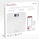 TERRAILLON - MASTER FORM ULTRA Wi-Fi Connected Scale, Kapazität 180 kg, BMI, Großes hintergrundbeleuchtetes LCD-Display, Glasschale - Weiß