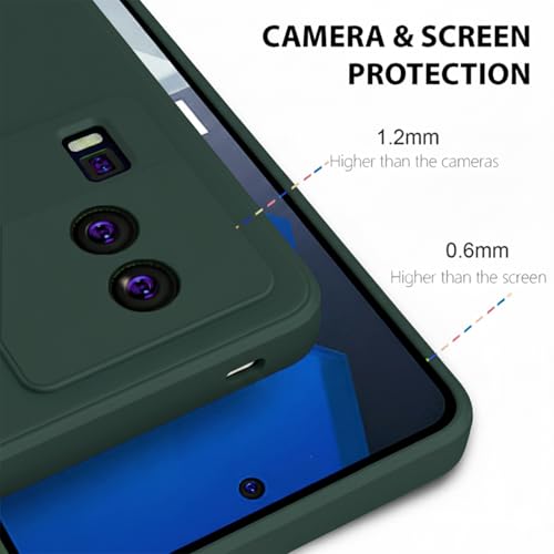 Image of LIRAMARK Silicone Soft Back Cover Case for iQOO Neo 7 | iQOO Neo 7 Pro 5G (Green)