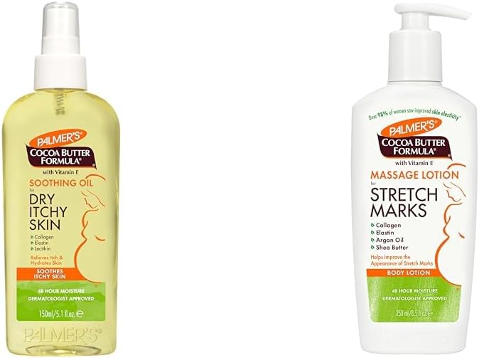 Palmer's Conjunto com loção corporal e óleo corporal com vitamina E, 5,1 oz