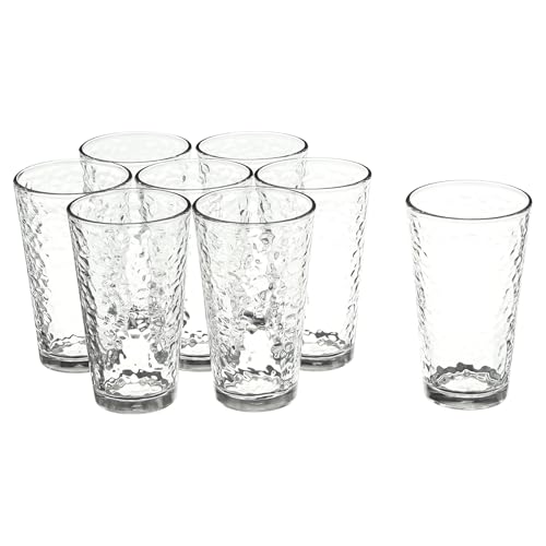16.2 oz Vintage Frost Clear Drinkware, Set of 8,used in Everyday, Holidays, and Parties