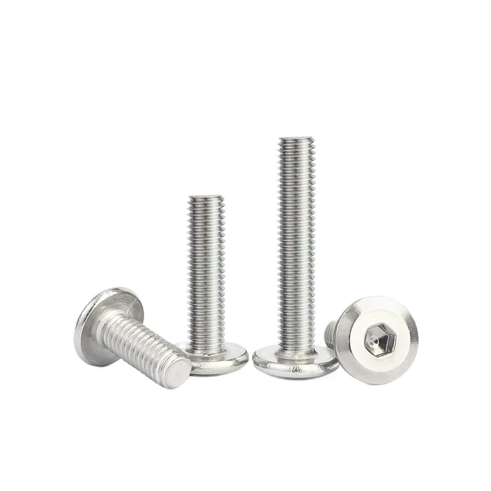 Nickeled 10.9 Steel Hex Socket Bolts Button Head Screws M1.6 M2 M3 M4 M5 M6-M12 (5,M10 x 50mm)