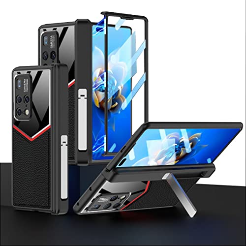 COQUE Estuche Huawei Mate XS 2,Soporte de Cuero Suave ultradelgado, Funda Plegable para Huawei Mate XS 2-Patrón de Lichi