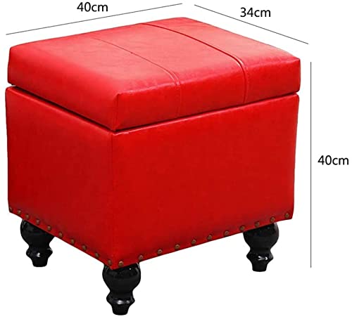 Banc siège avec boîte pouf poitrine rembourré en simili cuir chic