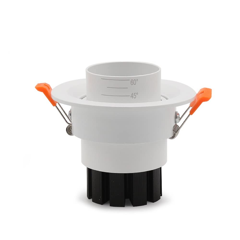 ITOSUI 3/5/7/10W Led Recessed Lighting Eyeball Adjustable Angle Spotlight Lamp Daylight 3000K/4000K/6000K Selectable Downlight with Junction BoxTricolor-10W