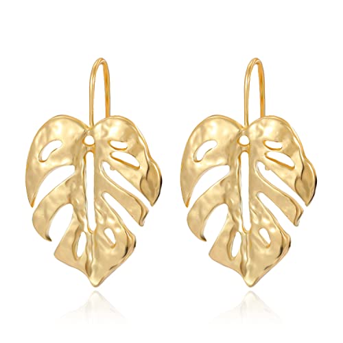 Bohemian Plant Leaf Drop Dangle Earrings Unique Monstera Leaves Dangle Earring Fashion Jewelry for Women Girls