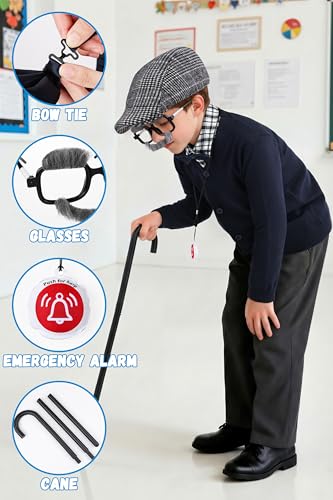 Disfraz completo de viejo para niños 5-7 años miniatura 5