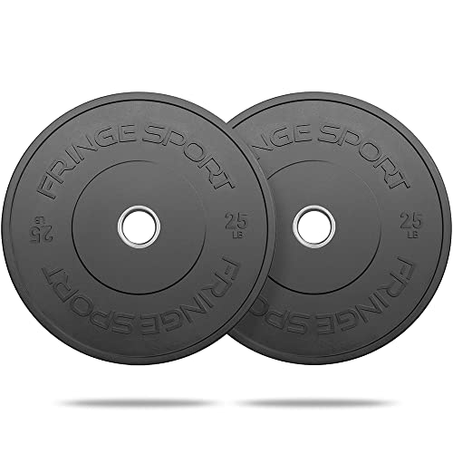 Black Bumper Plate Sets - 190 Lbs For Weightlifting & Strength Training - Durable Bumper Plates For Olympic, Home & Gym With Dead Bounce, Weight Plates Set, Ideal For Power Lifting By Fringesport #TOP2
