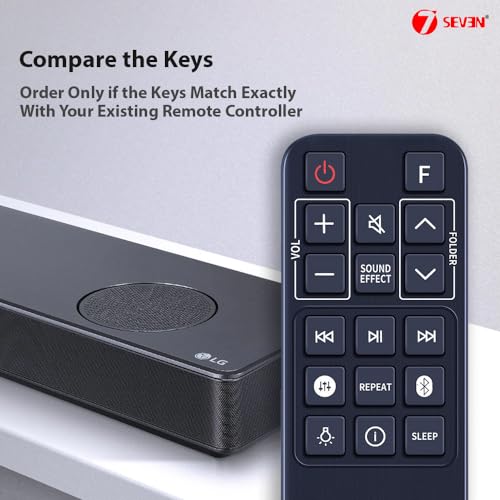 Image of 7SEVEN Compatible for Lg Soundbar Remote Control Original AKB75355408 Model Match Exactly Key by Key to Replicate Performance as Like Genuine Control