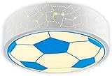 BAMBW Kinderzimmer Deckenleuchte, Fußball Design, Kinderzimmer LED Augenschutz Deckenleuchte, Kindergartenlampe, Weißlicht E27