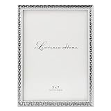 Lawrence Frames Metal Picture Frame with Hammer Effect, 5x7, Silver