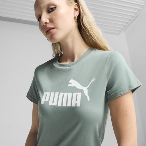Image of Puma Women Cotton Letter Print Regular Fit Tees