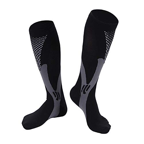 Panamami - Calcetines de compresión para Hombre y Mujer (Talla L/XL), Color Negro