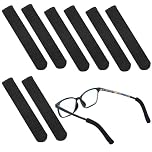 4 Pairs Glasses Ear Cushions - Soft Knitting Cotton Fabric Glasses Arm Covers, Ear Pads for Glass, Anti SlipTemple Tips Sleeve Retainer Suitable for Men Women Kid Sports Work and Study