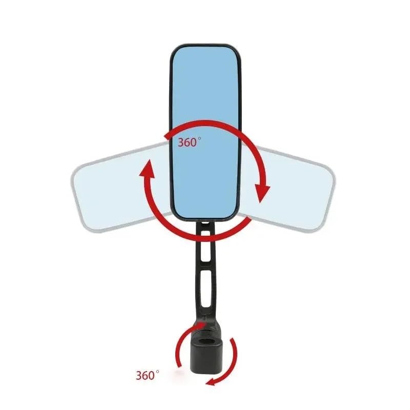 Espejo retrovisor para motocicleta manillar lateral reflector 360 ajustable 5