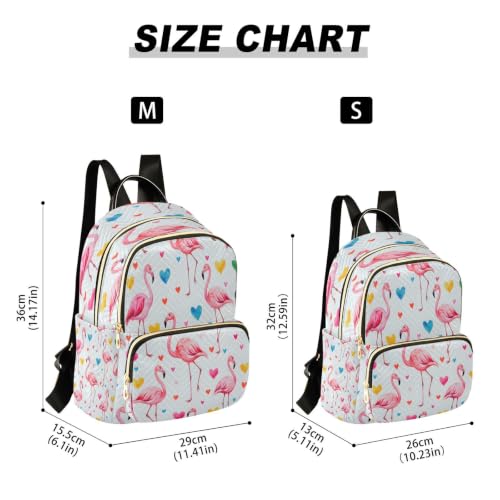 Bolso casual estilo mini mochila de moda multicolor con corazones 3