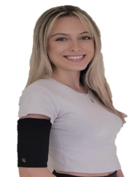 Image of PICC /IV Arm Cover /Sleeve-U- Shape Canal Skin Barrier and Adjustable Toggle for the perfect fit! (Black, Medium)