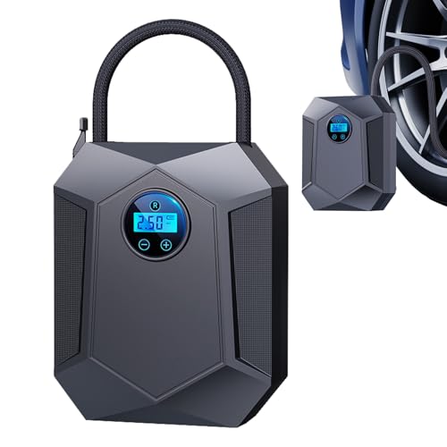 Compresor de aire portátil | Pantalla digital de carga rápida | Compresor de aire portátil para viajes | Ideal para viajes en familia, viajes en familia, garaje y baloncesto