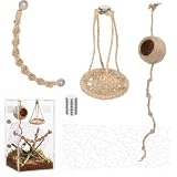 YUXMU 15St. Magnetisches Springspinne Set, Hangebrucke, Versteck, Netz