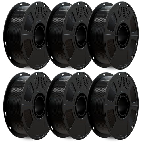 GIANTARM PETG Filament 1,75 mm drukarka 3D 6 kg, szpula, 6 x 1 kg, czarny